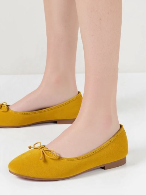 Damskie Baleriny BELLA YELLOW - Uroczy Minimalizm w Intensywnym Odcieniu Damskie Baleriny BELLA YELLOW - Uroczy Minimalizm w Intensywnym Odcieniu