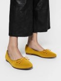 Damskie Baleriny BELLA YELLOW - Uroczy Minimalizm w Intensywnym Odcieniu