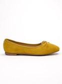 Damskie Baleriny BELLA YELLOW - Uroczy Minimalizm w Intensywnym Odcieniu