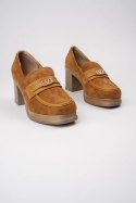 Damskie Loafersy LUX CLASSY CAMEL - Klasyczna Elegancja w Ciepłym Odcieniu