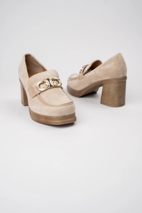 Damskie Loafersy LUX GRACE NUDE Damskie Loafersy LUX GRACE NUDE