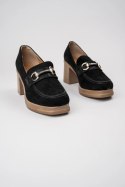 Damskie Loafersy ROYCE BLACK - Ponadczasowa Czerń i Elegancki Detal