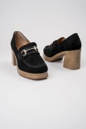 Damskie Loafersy ROYCE BLACK - Ponadczasowa Czerń i Elegancki Detal