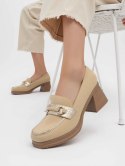 Damskie Loafersy ROYCE KHAKI - Nowoczesna Klasyka z Nutą Stylu