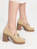 Damskie Loafersy ROYCE KHAKI - Nowoczesna Klasyka z Nutą Stylu