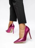 Damskie Szpilki LUMINA ROSE RED - Eleganckie Lakierowane Czółenka