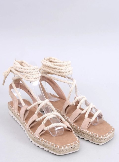 Sandałki espadryle wiązane ZAKARIS APRICOT Sandałki espadryle wiązane ZAKARIS APRICOT